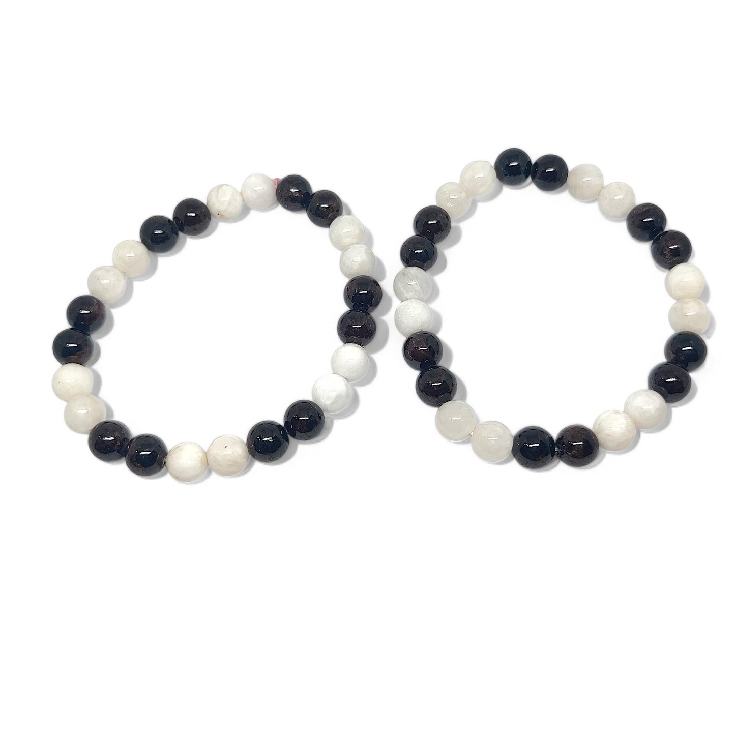 Red Garnet and Moonstone Bracelet | January Birthstone | Love & Intuition | Limited Edition | Healing Crystals