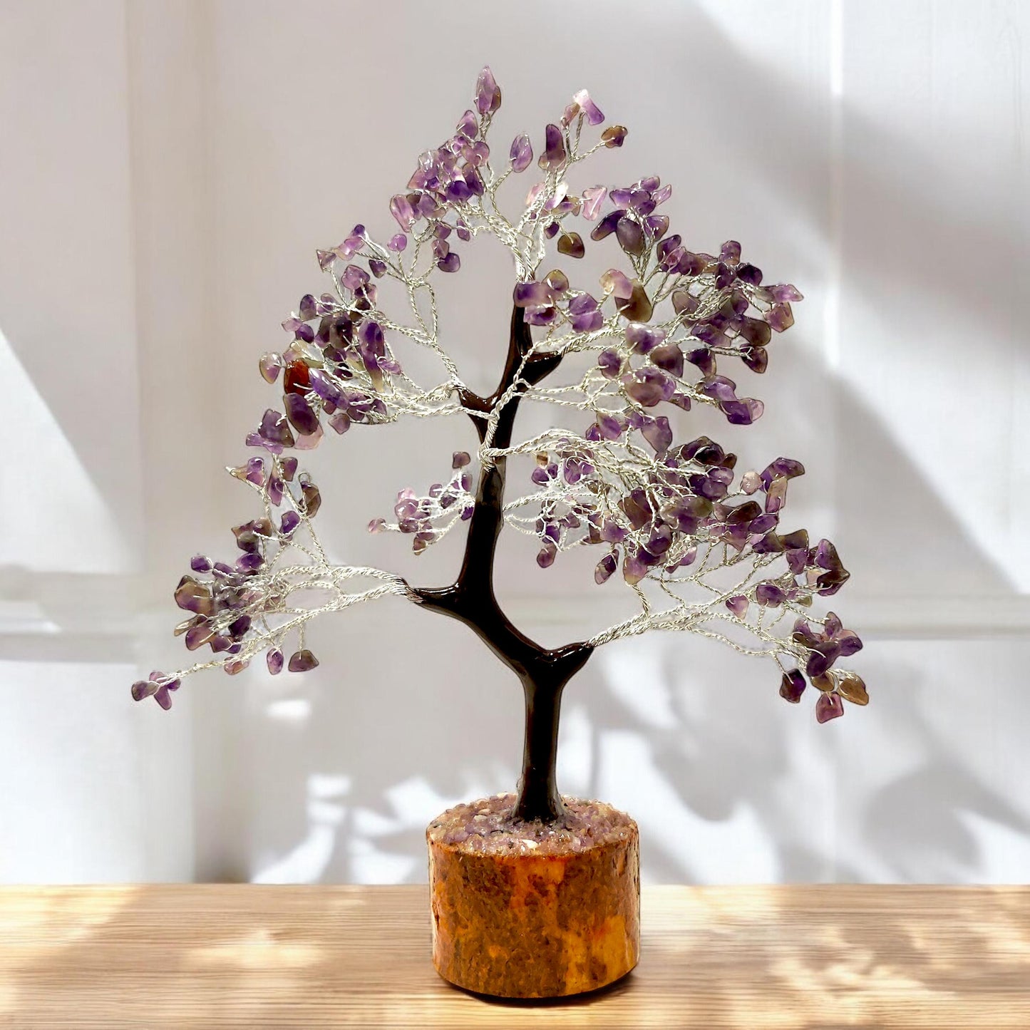 Amethyst Crystal Tree | Healing Gemstone Bonsai | Chakra Balancing Decor | Meditation Aid | Reiki Energy | Spiritual Gift | Home Office Zen