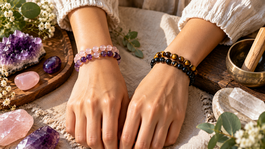 Left wrist vs right wrist crystal bracelet guide