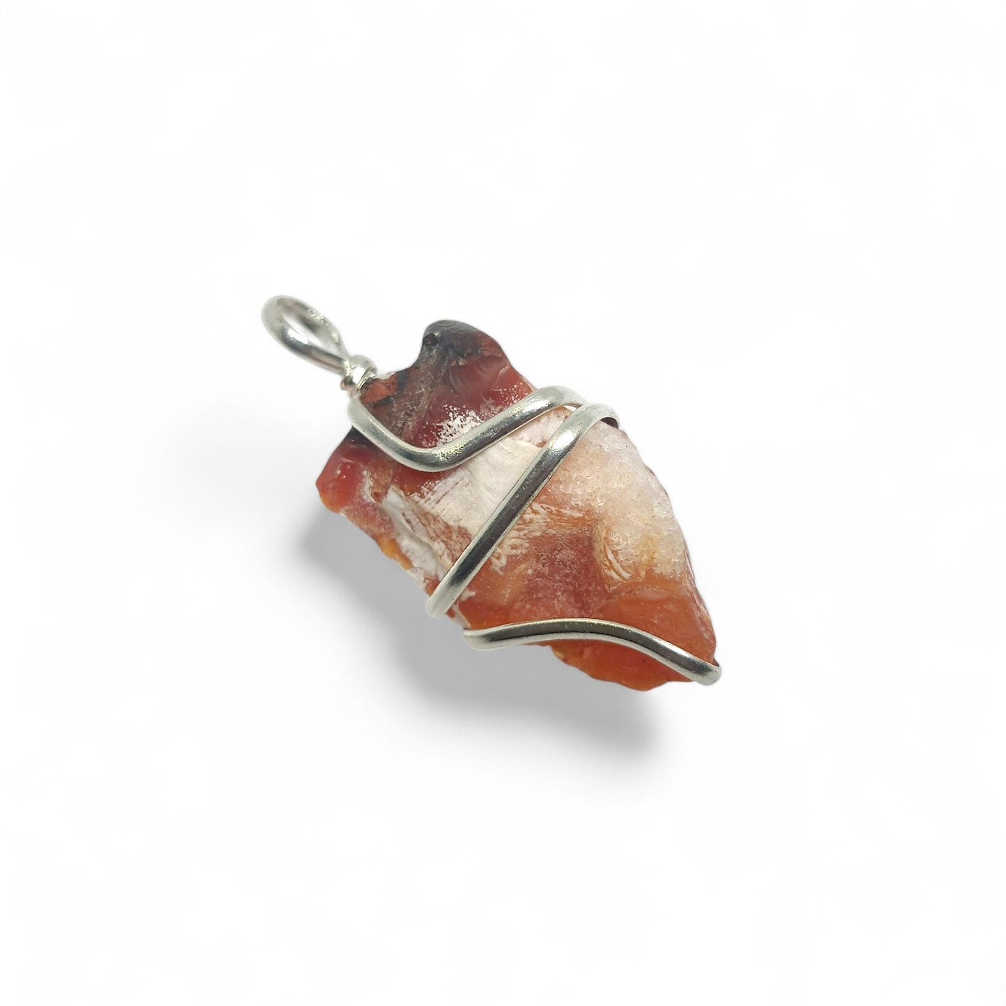 Red Banded Agate Pendant | Handmade Wire Wrapped Necklace | Healing Stone Jewelry | Grounding & Protection Crystal | The Crystal Cure