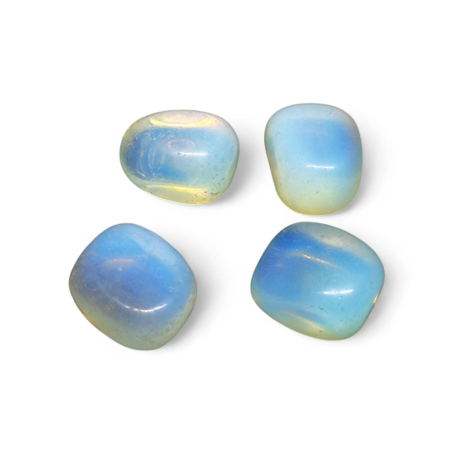 Opalite Tumbled Stones | Moonstone Crystal for Emotional Healing | Iridescent Gemstones for Meditation, Reiki, Chakra | Jewelry Making | TCC