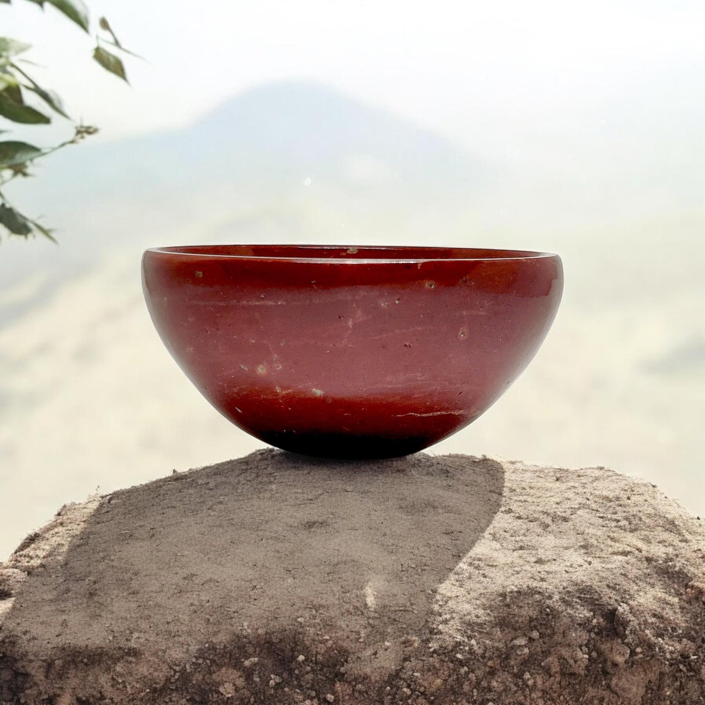 Red Jasper Gemstone Bowl | Natural Stone Bowl | Small Crystal Bowl for Meditation | Healing Stone Bowl | Chakra Decor| Energy Cleansing Tool