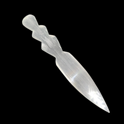 White Selenite Knife, Carved Crystal Dagger, Spiritual Athame, Healing Gemstone Blade, Metaphysical Gift, Energy Cleansing Tool, Reiki Gift