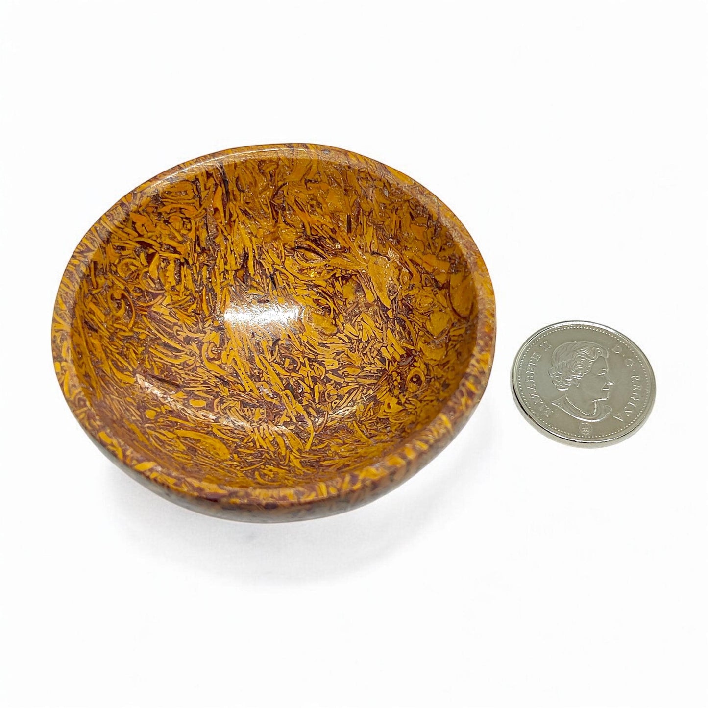 Calligraphy Jasper Mini Bowl - 2 Inch Mariam Jasper Bowl - Healing Stone Decor - Handmade Gemstone Dish - Crystal Gift for Spiritual Healing