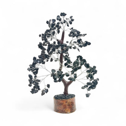 Natural Black Jasper Crystal Tree | 300 Stones | Healing Energy, Protection, and Positive Vibes | Unique Spiritual Gift | Gemstone Tree