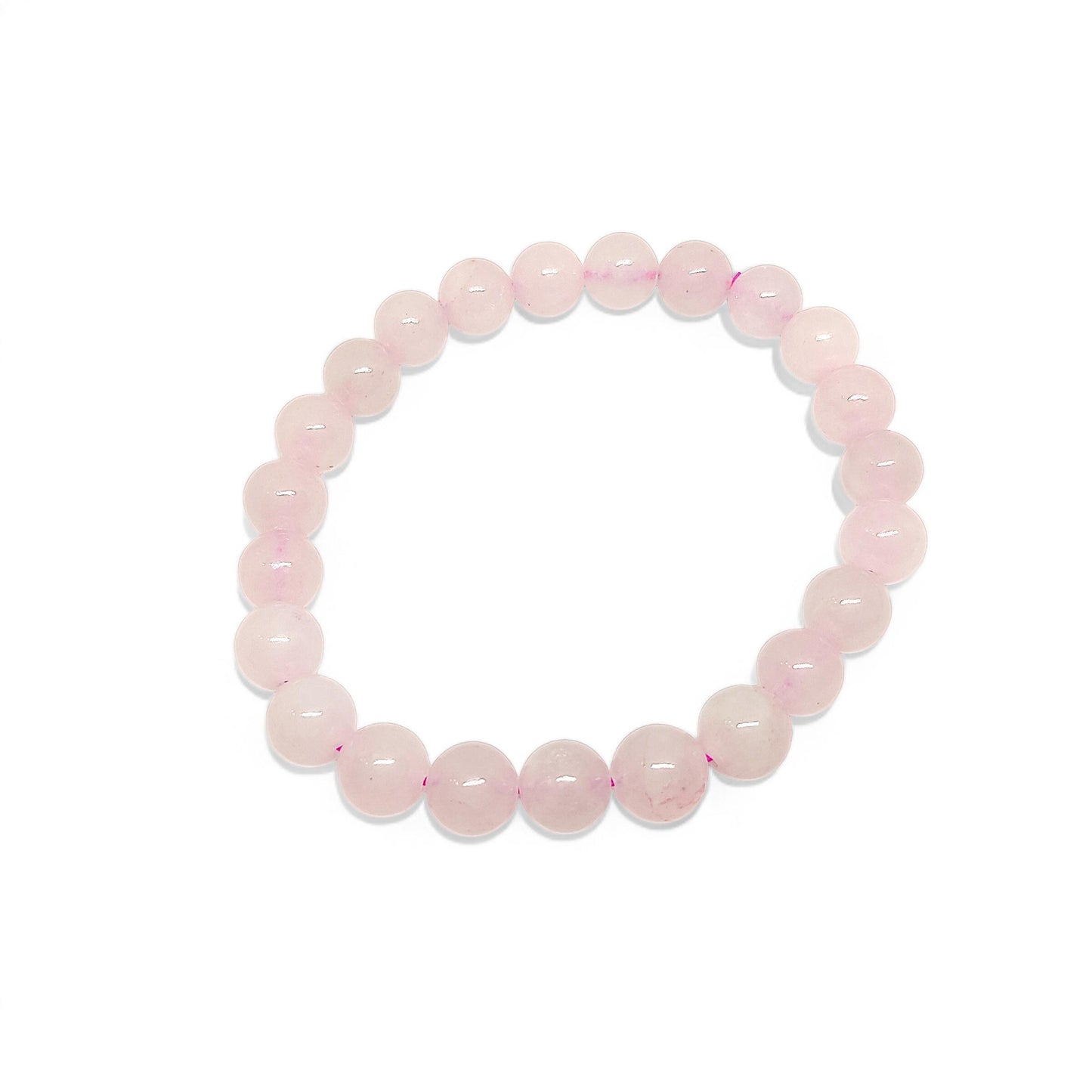 Rose Quartz Bracelet | Natural Love Stone | Heart Healing & Self-Love | Adjustable Stretch Fit