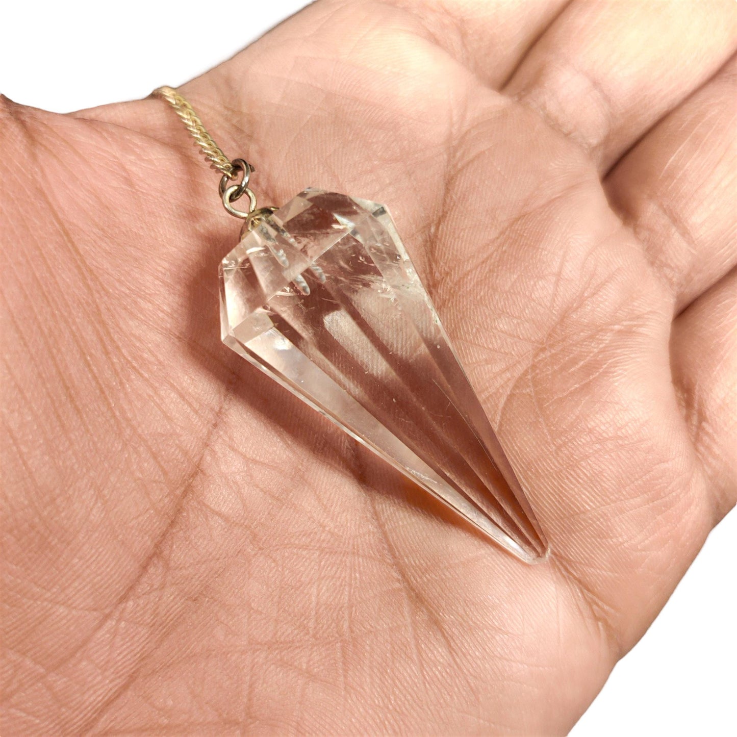 Clear Quartz Crystal Pendulum | Healing Dowsing Tool | Divination Instrument | Spiritual Gift | Reiki Energy | Meditation | Chakra Balancing