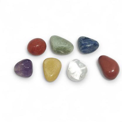 Seven Chakra Tumbled Stone Set | Healing Crystals for Energy Balance, Meditation & Spiritual Growth | Chakra Alignment Kit for Mindfulness