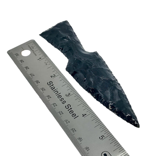 Black Obsidian Sword - Healing Crystal Sword - Protection Stone - Spiritual Tool - Handmade Gemstone Decor - Large Obsidian Crystal Gift