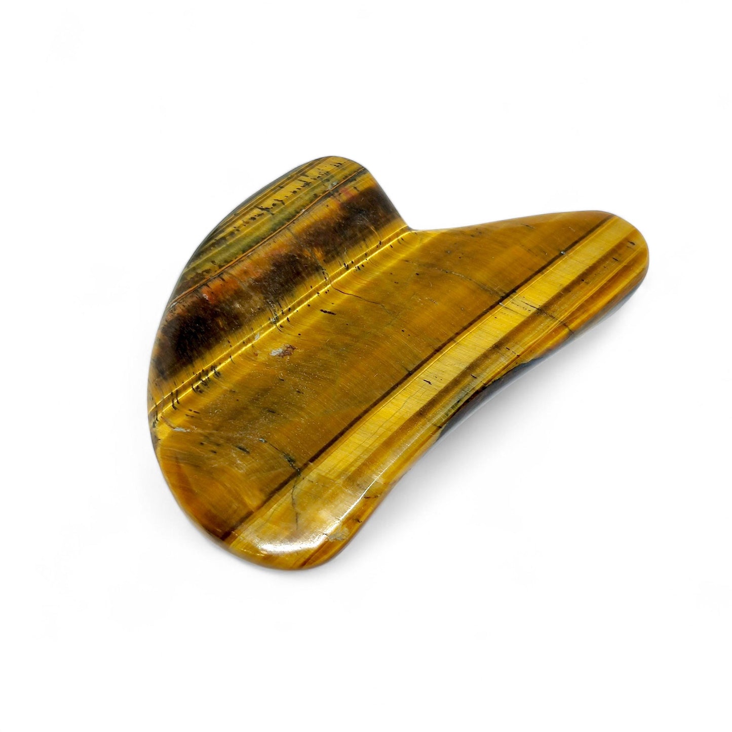 Tiger's Eye Gua Sha Tool | Natural Crystal Facial Massage Stone | Ancient Chinese Skincare | Anxiety Relief | Circulation Booster | Gift