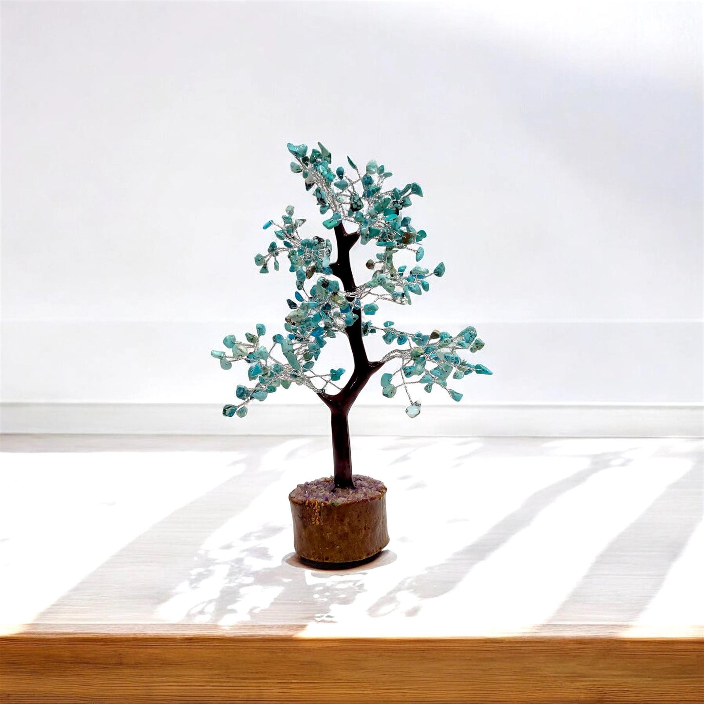 Turquoise Gemstone Bonsai Tree | Handcrafted Crystal Tree of Life | Healing Decor for Home & Office | Feng Shui Energy | Unique Gift | Gift