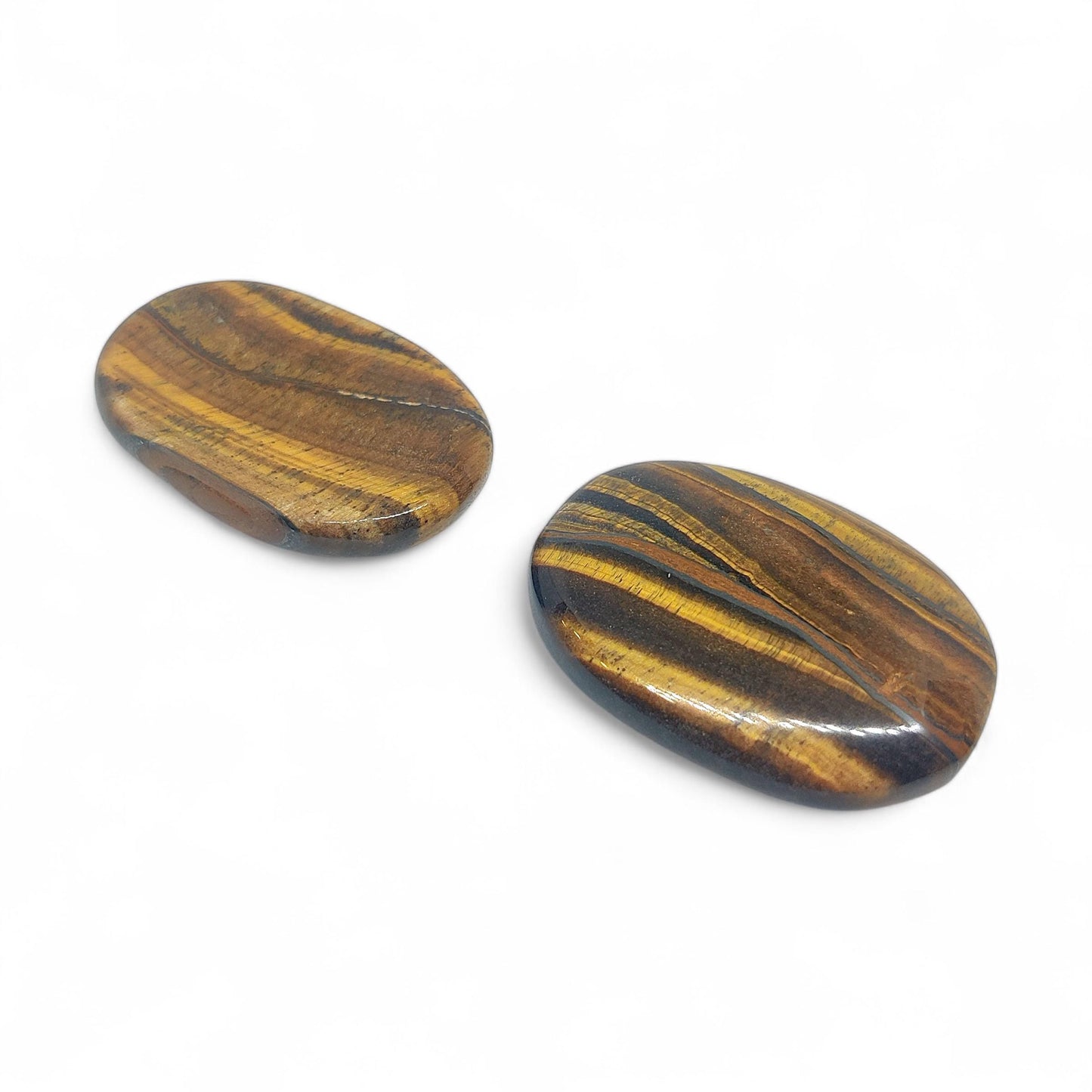 Tiger Eye Worry Stone | Polished Anxiety Relief Crystal | Grounding Palm Stone | Confidence Boosting Fidget Tool | Protection Gemstone