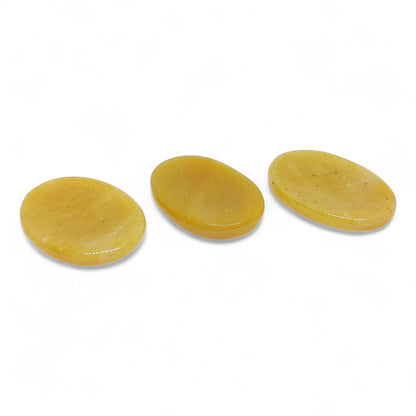 Yellow Aventurine Worry Stone | Hand Polished Anxiety Relief Crystal | Abundance & Luck Palm Stone | Stress Relief Fidget Tool | Healing