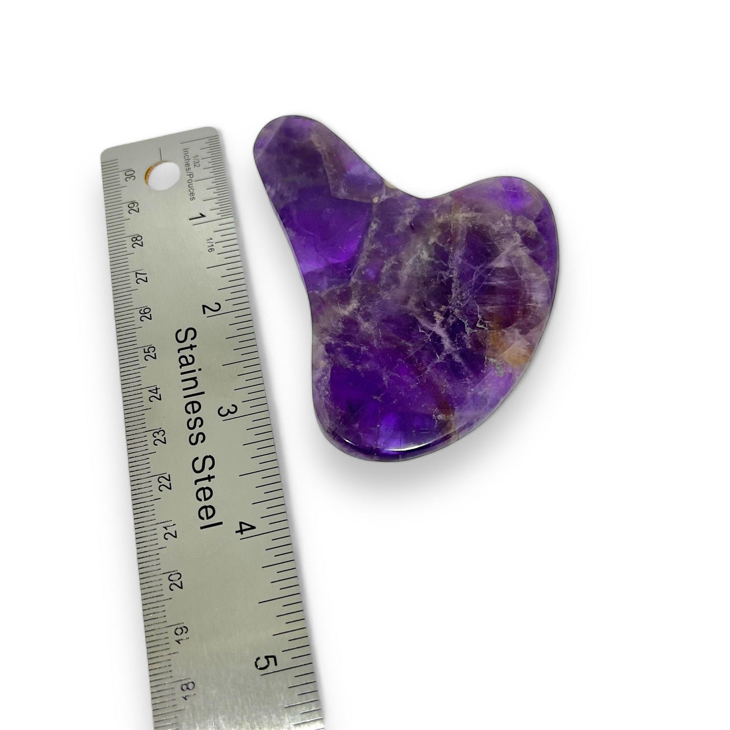 Amethyst Gua Sha Massage Stone | Natural Crystal Skincare Tool | Facial Relaxation