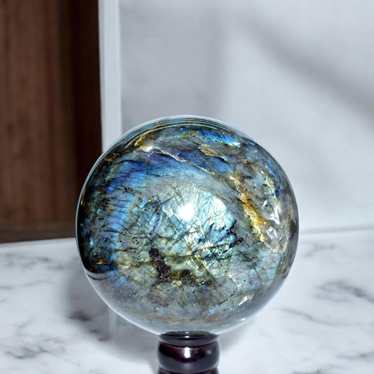 Large Labradorite Crystal Stone Sphere| Labradorite Big Size Gemstone Ball | Perfect for Meditation & Home Decor | Rare Collectible | Sale