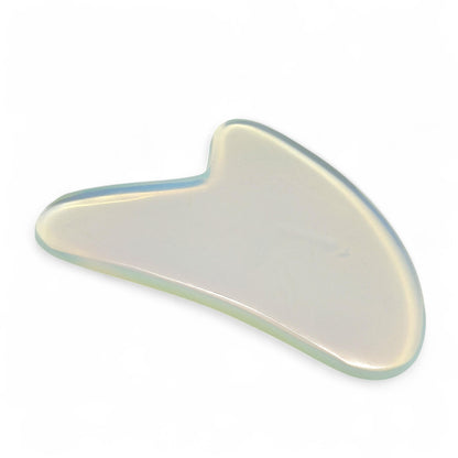 Opalite Gua Sha Tool | Natural Crystal Facial Massage | Lifting & Contouring Scraping Plate | Heart Chakra Healing | Self-Care Gift | Gift