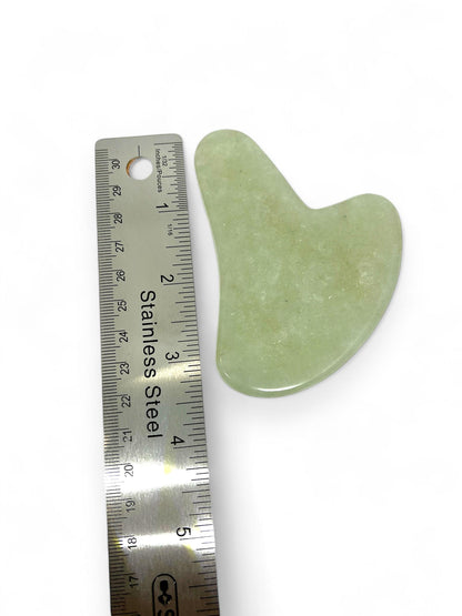 Green Aventurine Gua Sha | Natural Crystal Facial Massage Tool | Prosperity Stone Skincare