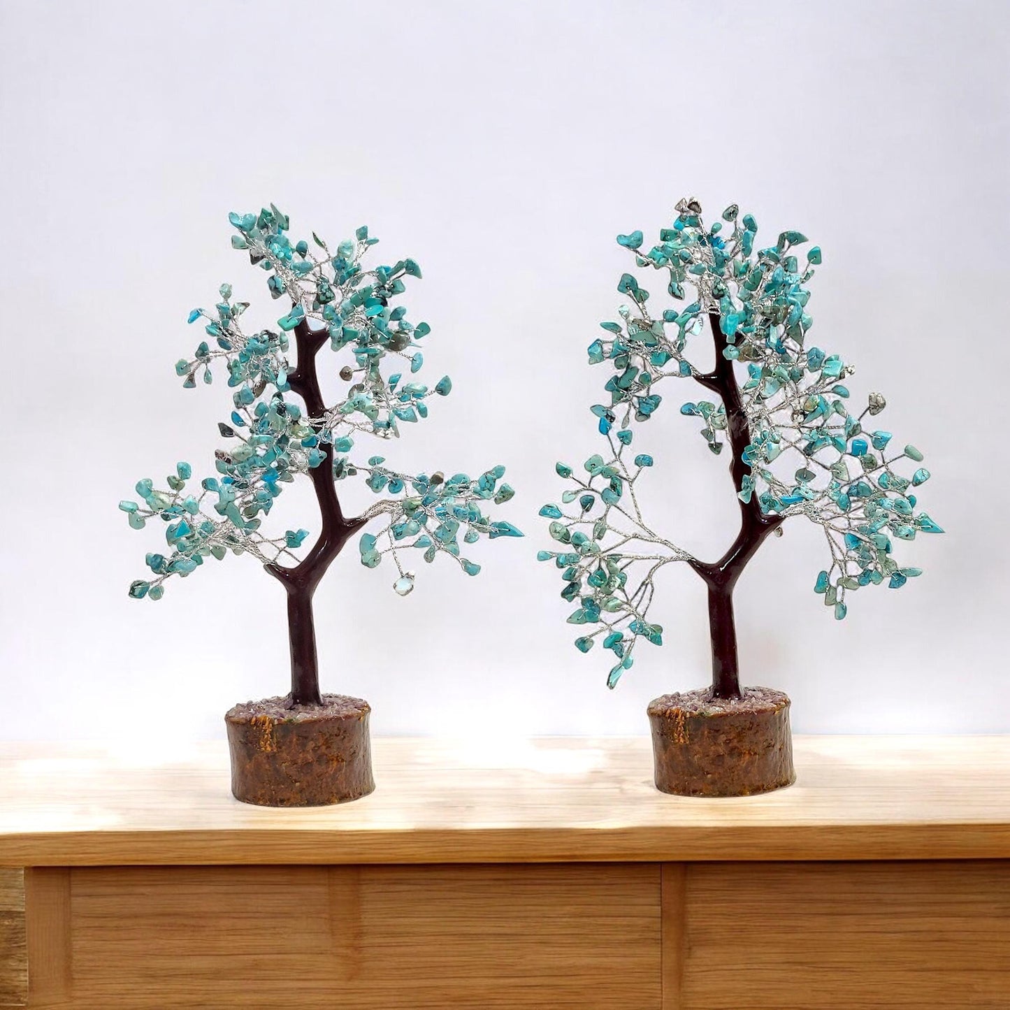 Turquoise Gemstone Bonsai Tree | Handcrafted Crystal Tree of Life | Healing Decor for Home & Office | Feng Shui Energy | Unique Gift | Gift