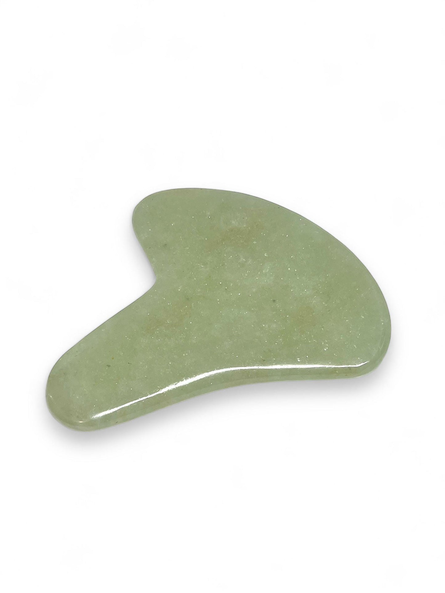 Green Aventurine Gua Sha | Natural Crystal Facial Massage Tool | Prosperity Stone Skincare