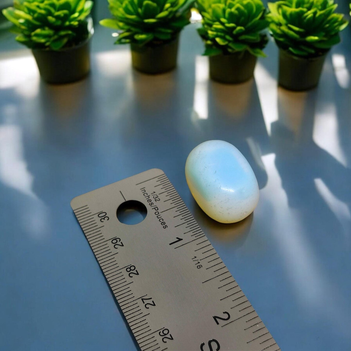 Opalite Tumbled Stones | Moonstone Crystal for Emotional Healing | Iridescent Gemstones for Meditation, Reiki, Chakra | Jewelry Making | TCC