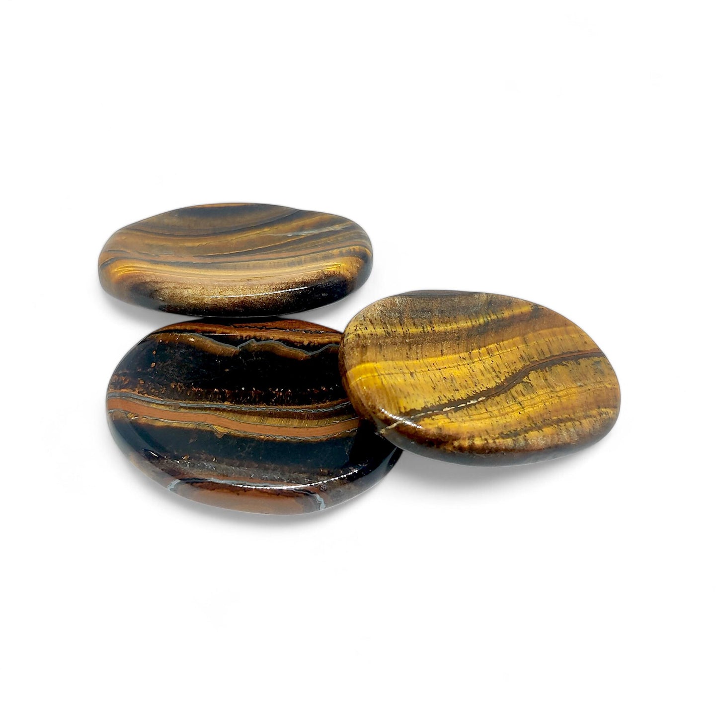 Tiger Eye Worry Stone | Polished Anxiety Relief Crystal | Grounding Palm Stone | Confidence Boosting Fidget Tool | Protection Gemstone