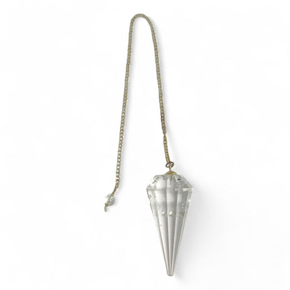 Clear Quartz Crystal Pendulum | Healing Dowsing Tool | Divination Instrument | Spiritual Gift | Reiki Energy | Meditation | Chakra Balancing