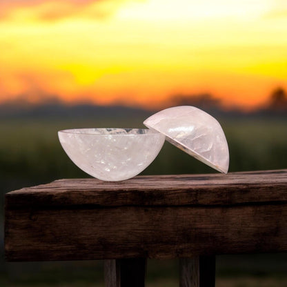 Rose Quartz Mini Bowl - 2 Inch Self Love Crystal Bowl - Healing Stone for Emotional Balance - Handmade Gemstone Dish - Natural Pink Crystal