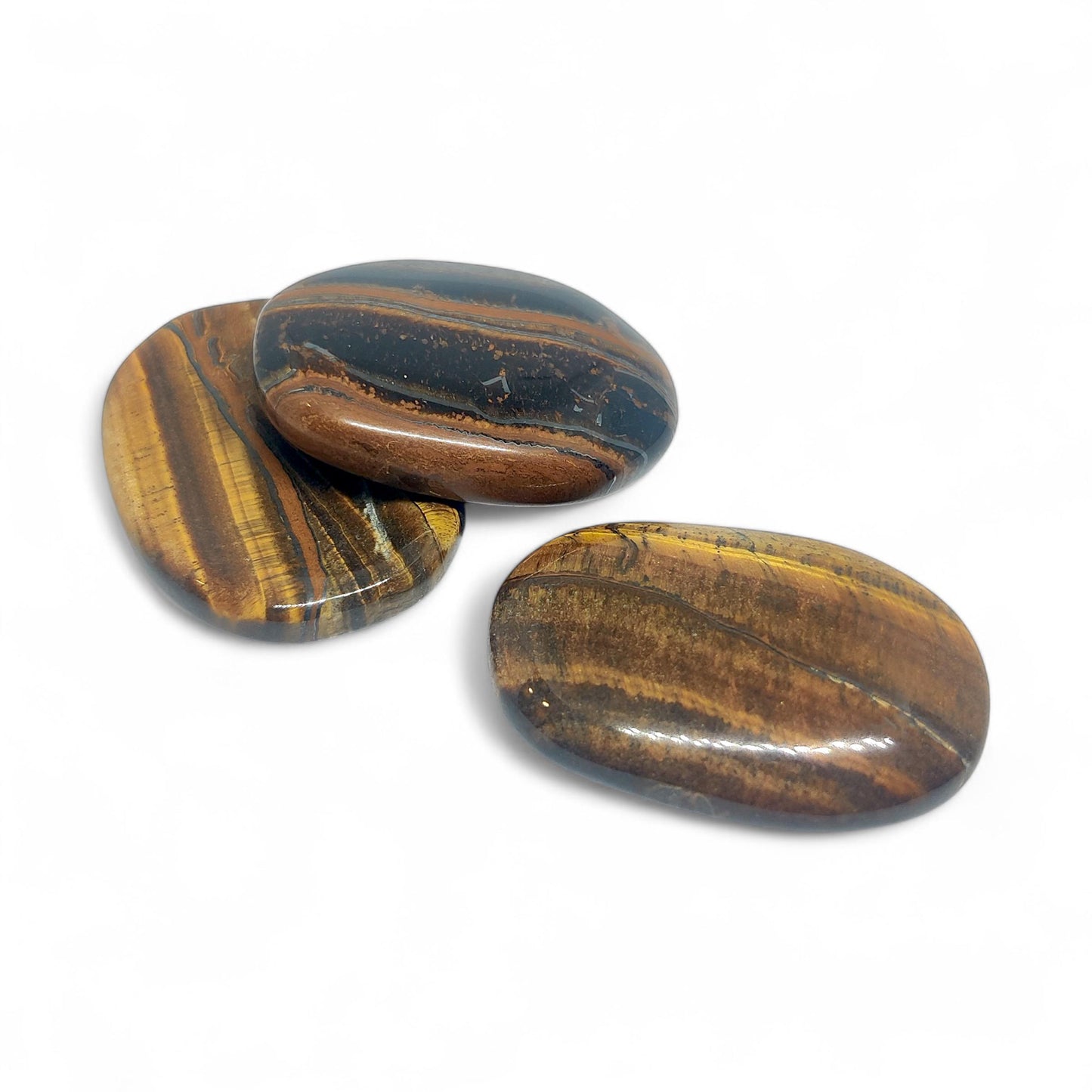 Tiger Eye Worry Stone | Polished Anxiety Relief Crystal | Grounding Palm Stone | Confidence Boosting Fidget Tool | Protection Gemstone