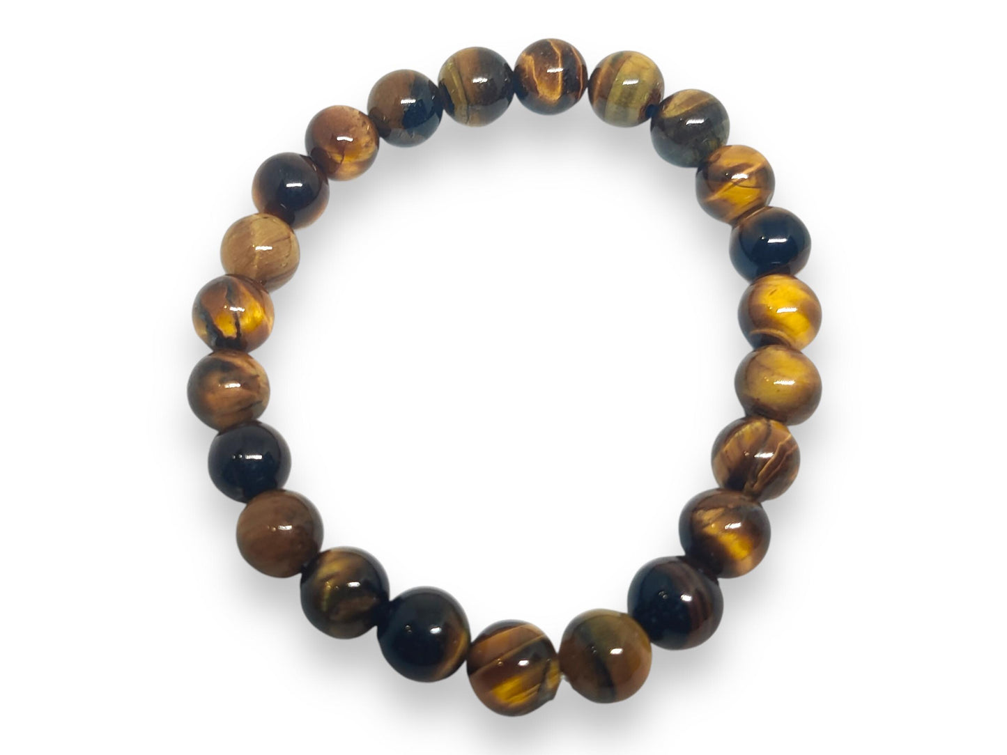 Natural Tiger's Eye Bracelet - Adjustable Crystal Beads for Protection & Confidence - Boho Jewelry