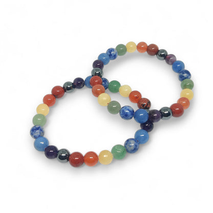 Seven Chakra Bracelet | Natural Healing Stones | Energy Balance | Adjustable Stretch Fit | Seven Chakra Beads Gemstone | Healing Gift Stone