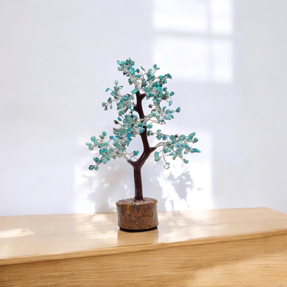 Turquoise Gemstone Bonsai Tree | Handcrafted Crystal Tree of Life | Healing Decor for Home & Office | Feng Shui Energy | Unique Gift | Gift