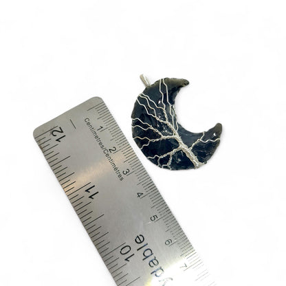 Black Obsidian Tree of Life Pendant | Wire Wrapped Crystal Necklace | Protection Amulet | Spiritual Jewelry | Handmade Gemstone Charm | Boho