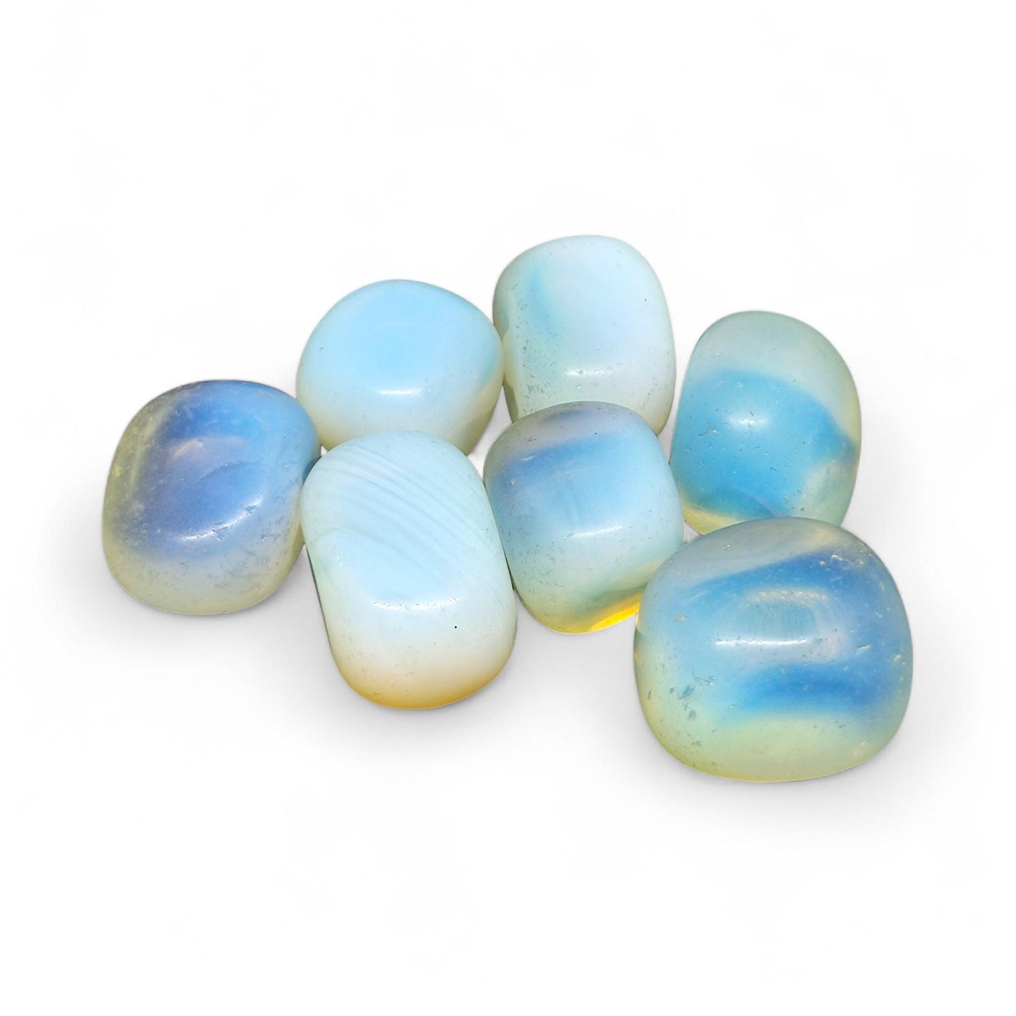 Opalite Tumbled Stones | Moonstone Crystal for Emotional Healing | Iridescent Gemstones for Meditation, Reiki, Chakra | Jewelry Making | TCC