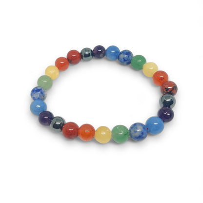 Seven Chakra Bracelet | Natural Healing Stones | Energy Balance | Adjustable Stretch Fit | Seven Chakra Beads Gemstone | Healing Gift Stone