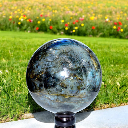 Large Labradorite Crystal Stone Sphere| Labradorite Big Size Gemstone Ball | Perfect for Meditation & Home Decor | Rare Collectible | Sale