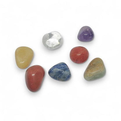 Seven Chakra Tumbled Stone Set | Healing Crystals for Energy Balance, Meditation & Spiritual Growth | Chakra Alignment Kit for Mindfulness