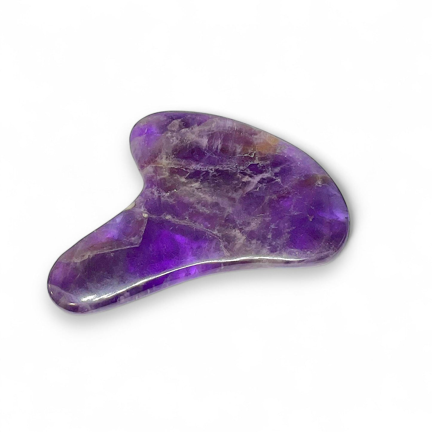 Amethyst Gua Sha Massage Stone | Natural Crystal Skincare Tool | Facial Relaxation