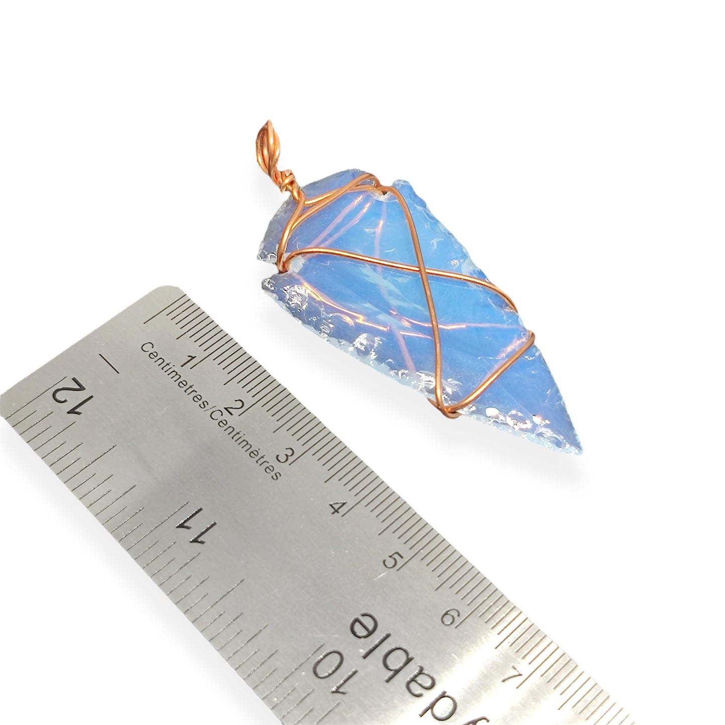 Opalite Arrowhead Necklace | Raw Crystal Pendant | Intuition Booster | Healing Stone Jewelry | Unique Gift | Opal | Opalite Gemstone Pendant