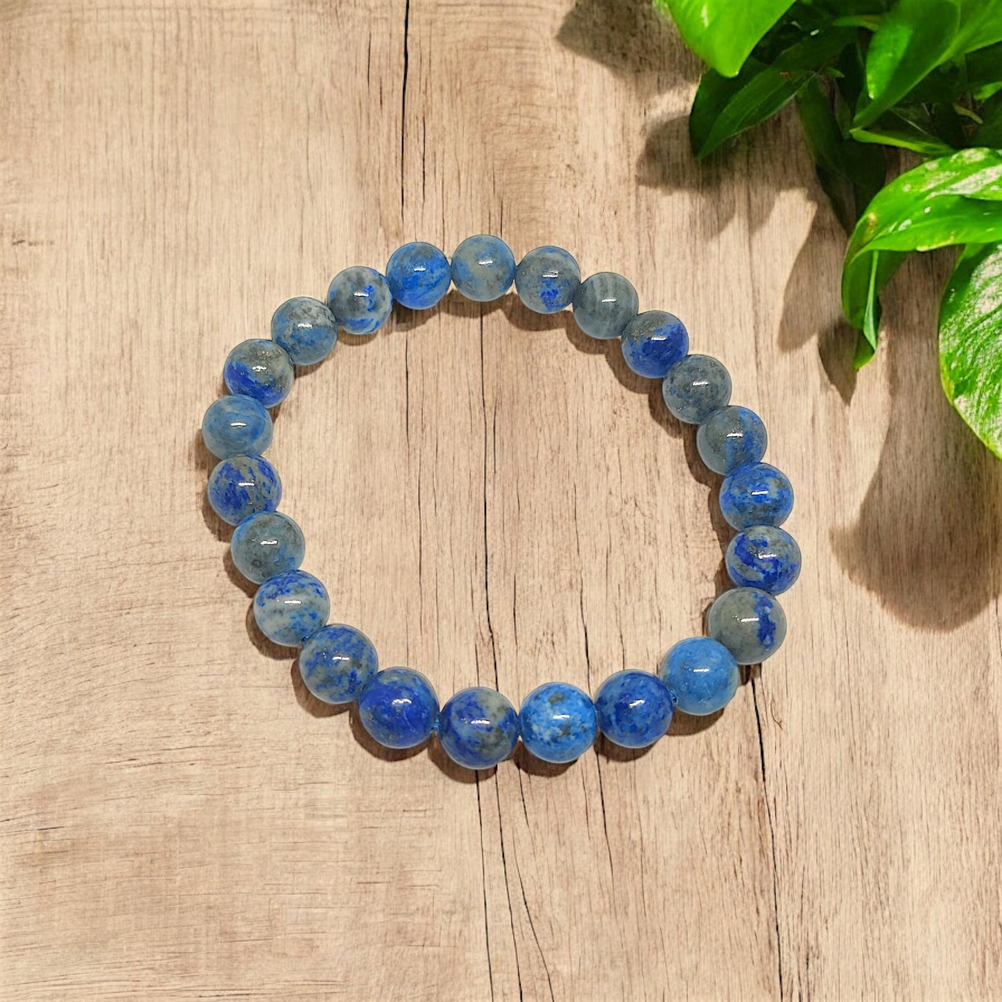 Lapis Lazuli Bracelet | Natural Healing Crystal | Wisdom & Truth | Adjustable Stretch Fit