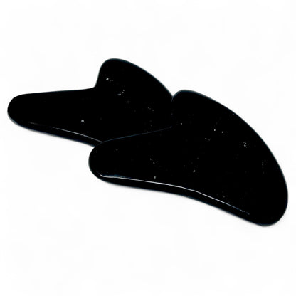 Black Obsidian Gua Sha Tool | Natural Crystal Facial Massage | Protection & Grounding | Lymphatic Drainage | Anti-Aging Skincare | Self-Care