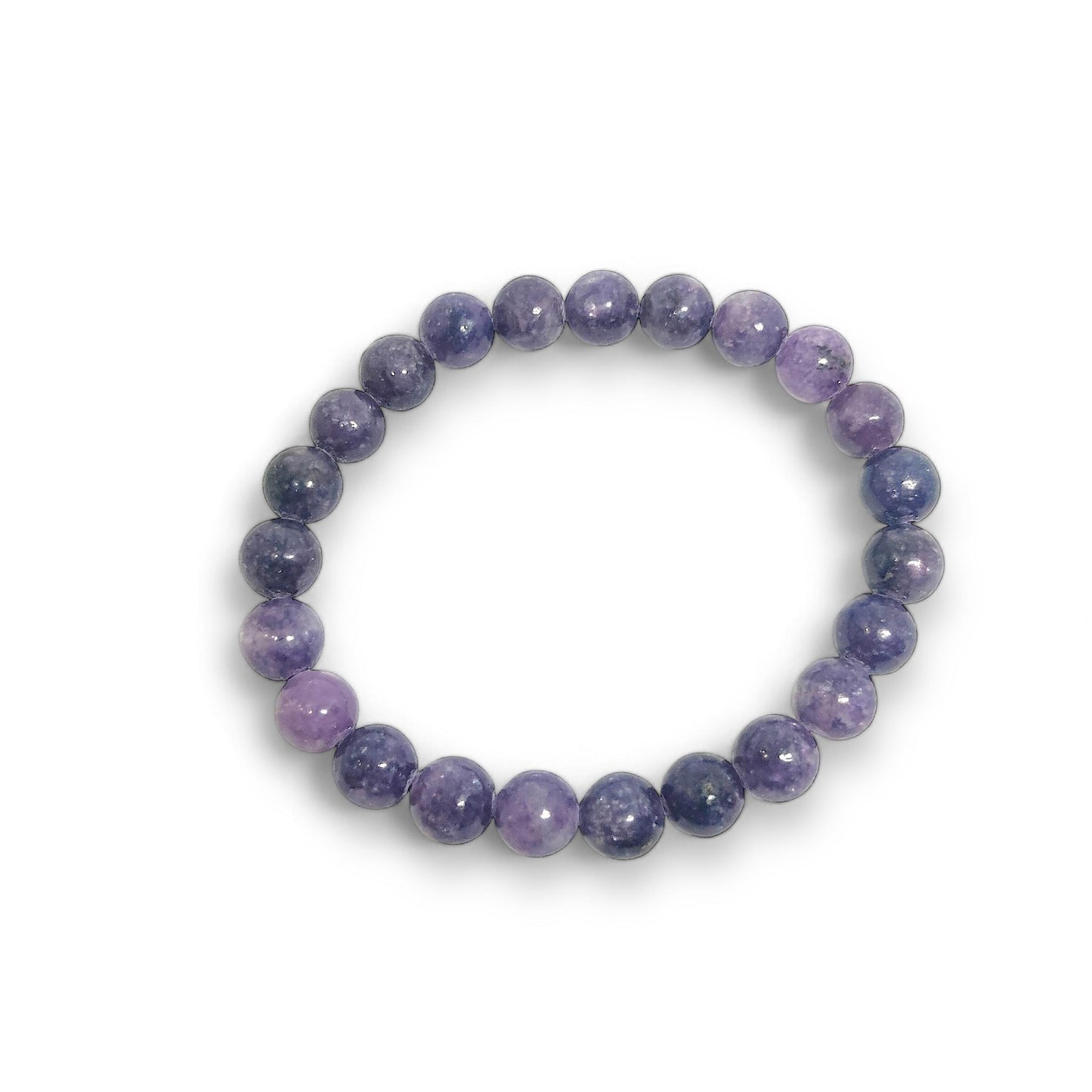 Lepidolite Bracelet | Natural Stress Relief Crystal | Emotional Balance | Adjustable Stretch Fit