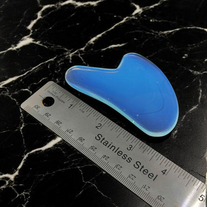 Opalite Gua Sha Tool | Natural Crystal Facial Massage | Lifting & Contouring Scraping Plate | Heart Chakra Healing | Self-Care Gift | Gift