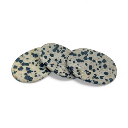 Dalmatian Jasper Worry Stone | Anxiety Relief Crystal | Grounding Palm Stone | Stress Relief Fidget Tool | Healing Gemstone | Meditation