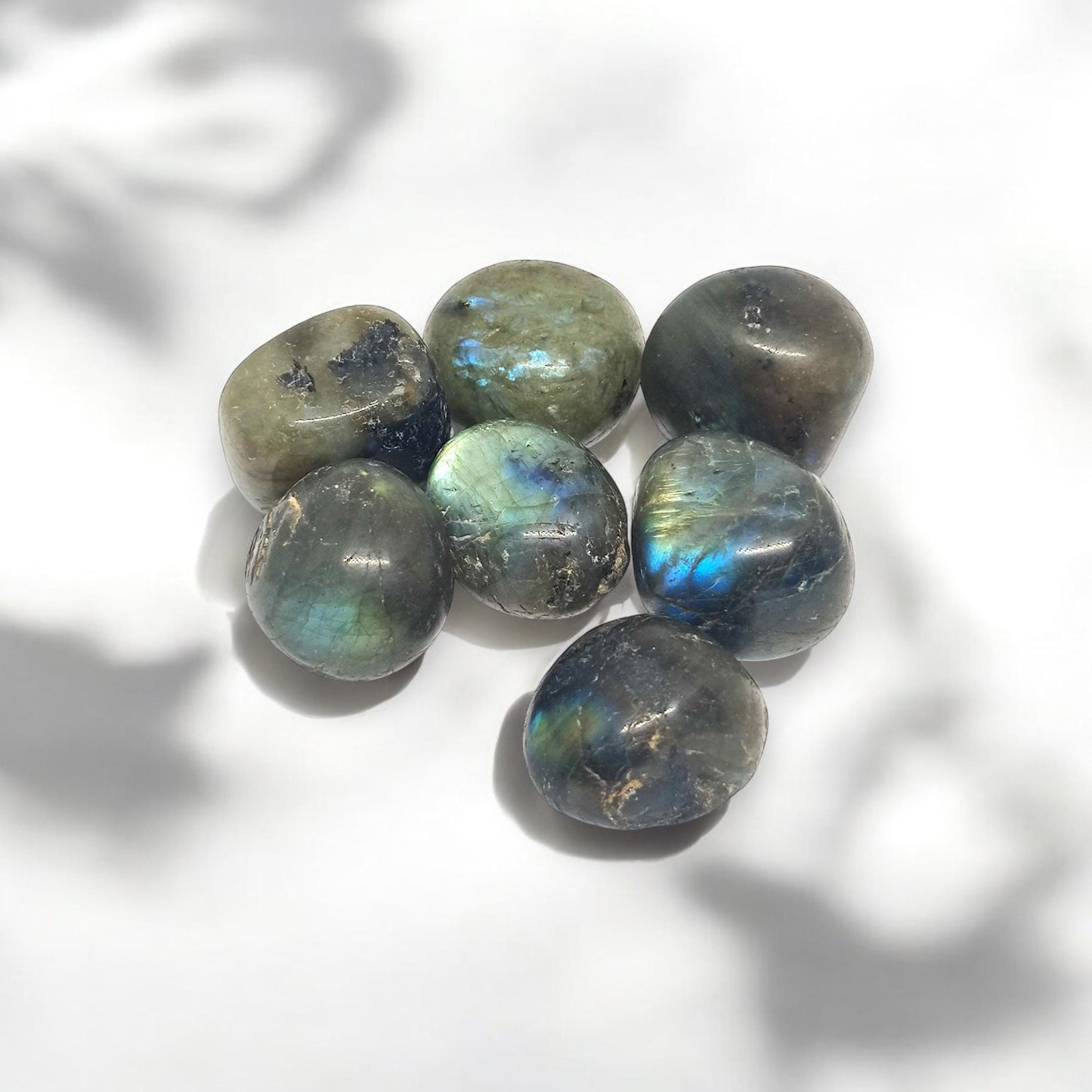 Labradorite Tumbled Stones | Flash Crystal for Intuition & Magic | Healing Gemstones | Meditation, Protection, Transformation | TCC