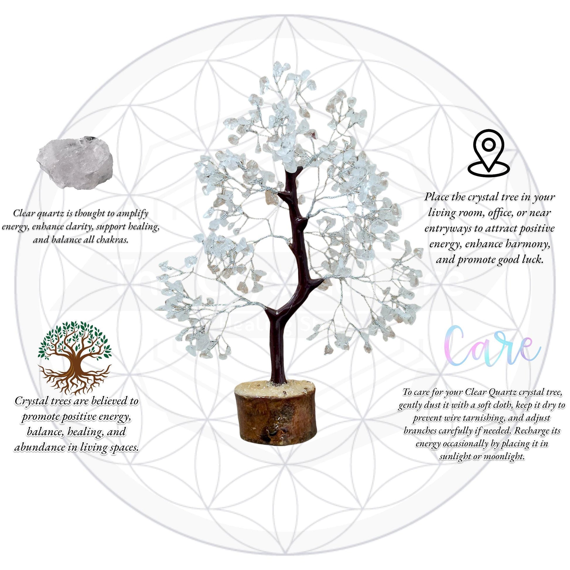 crystal bonsai tree meaning Clear Quartz Crystal Bonsai Tree | Handcrafted Gemstone Tree of Life
