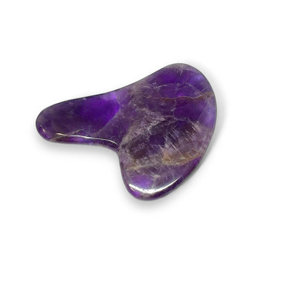 Amethyst Gua Sha Massage Stone | Natural Crystal Skincare Tool | Facial Relaxation