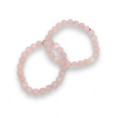 Rose Quartz Bracelet | Natural Love Stone | Heart Healing & Self-Love | Adjustable Stretch Fit