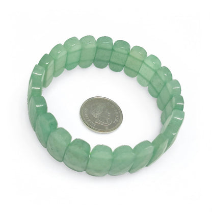 Green Aventurine Bracelet, Oval Faceted Gemstone, Prosperity Bracelet, Healing Crystal, Chakra Balancing, Luck Bracelet, Gift for Her