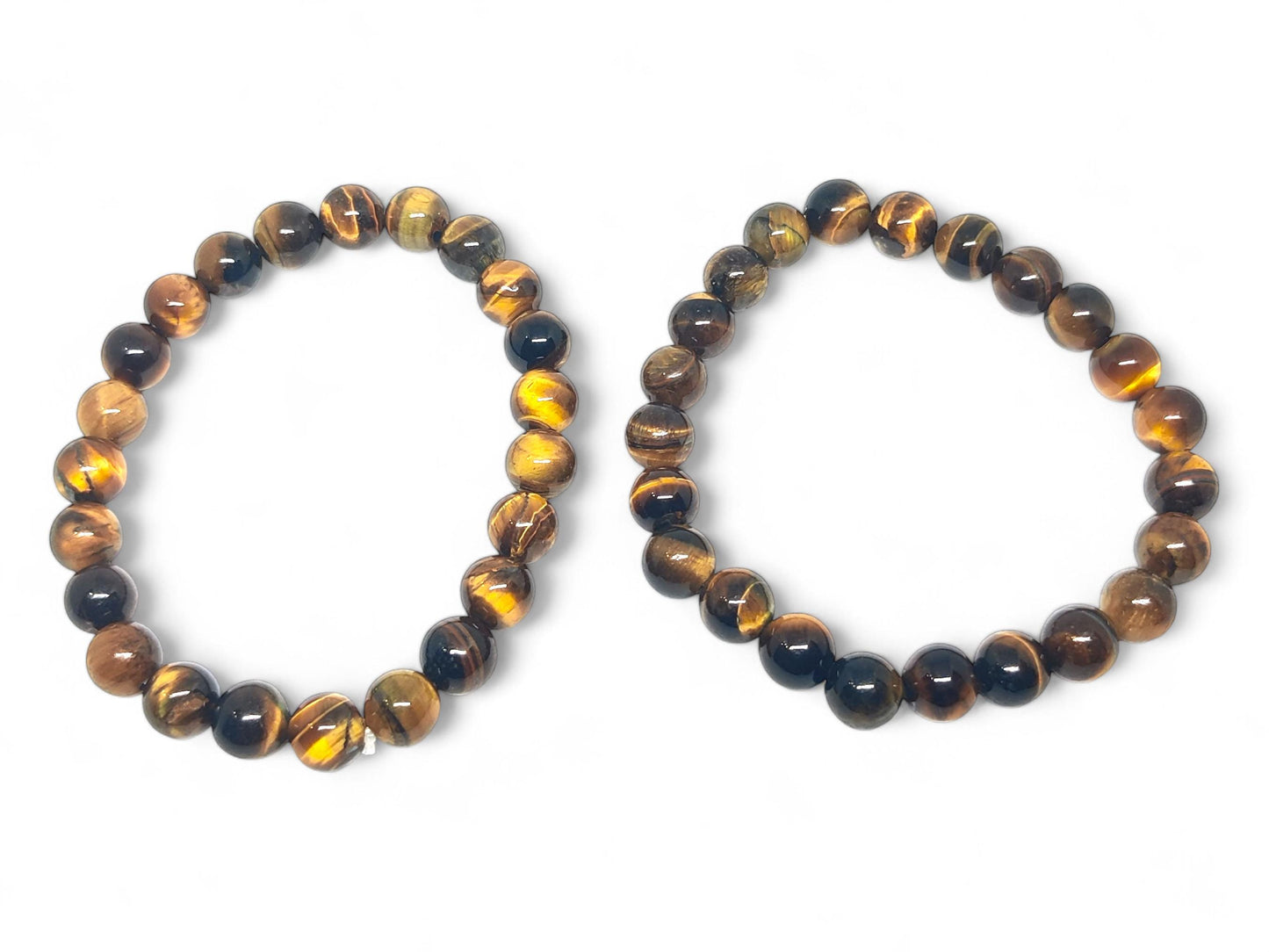 Natural Tiger's Eye Bracelet - Adjustable Crystal Beads for Protection & Confidence - Boho Jewelry