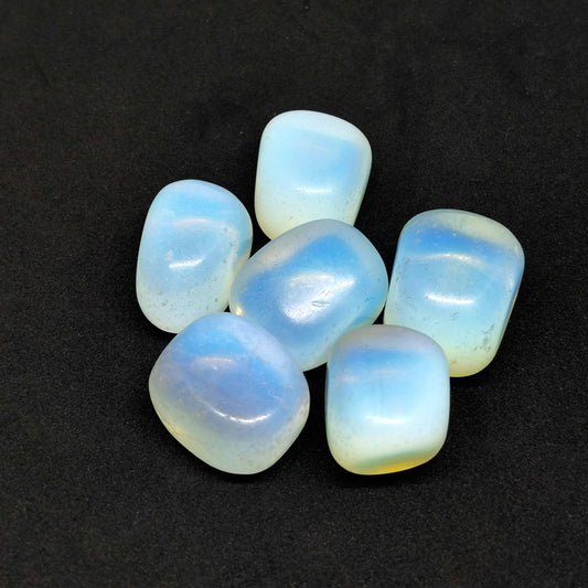 Opalite Tumbled Stones | Moonstone Crystal for Emotional Healing | Iridescent Gemstones for Meditation, Reiki, Chakra | Jewelry Making | TCC